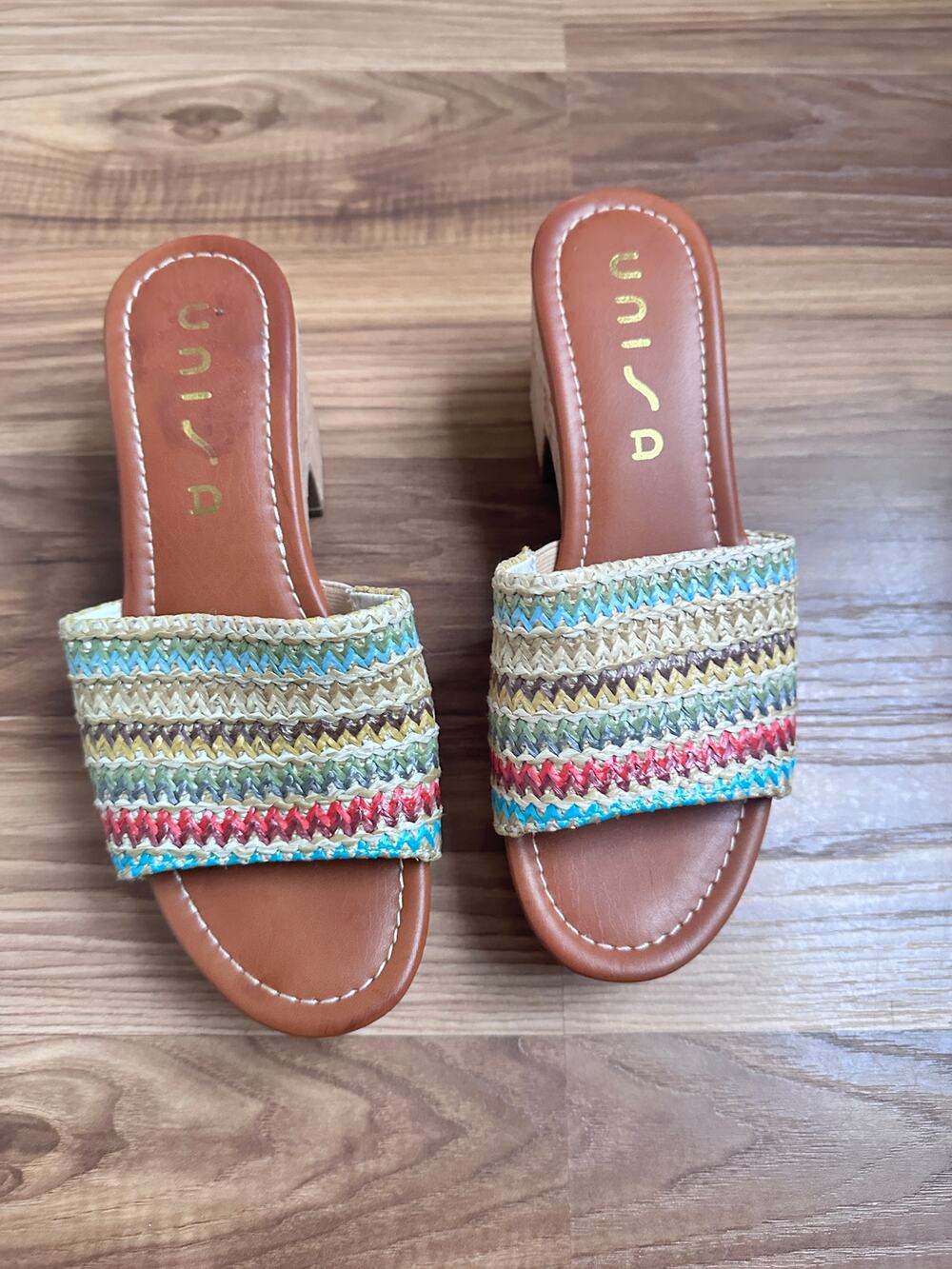 Unisa Canvas colorful, clog, slip on sandals